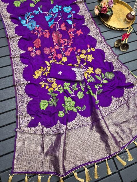 Akshara banarasi silk best saree wholesale market in surat